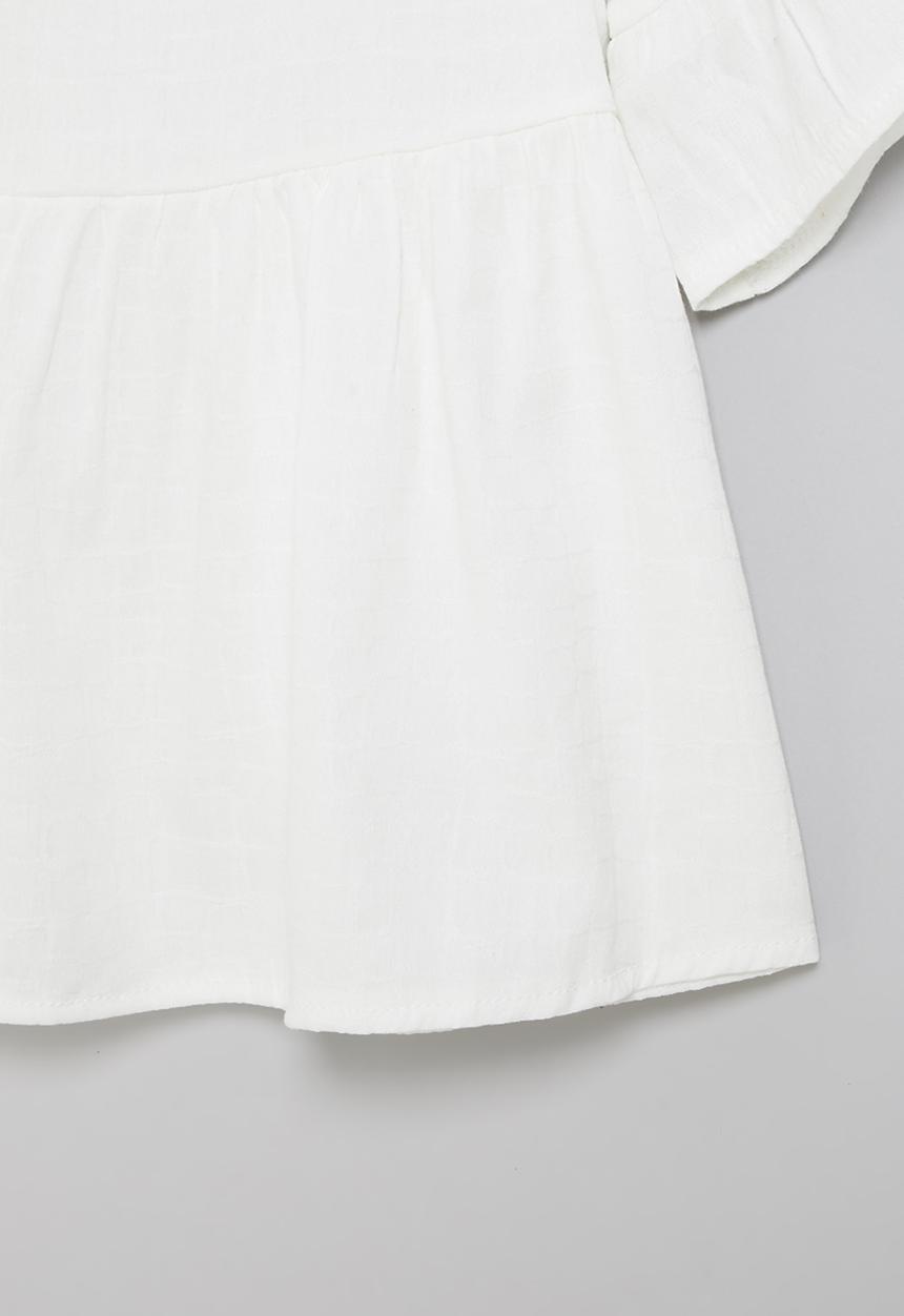 Pop Candy - Baby girls tiered top - white