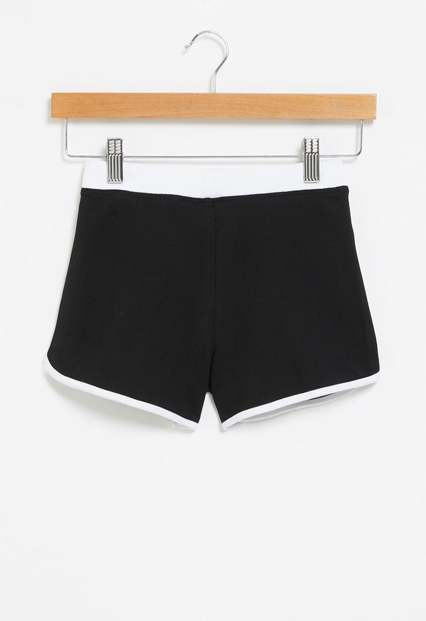 POLO - Girls megan short - black & white 