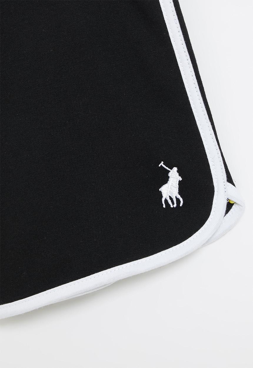 POLO - Girls megan short - black & white 