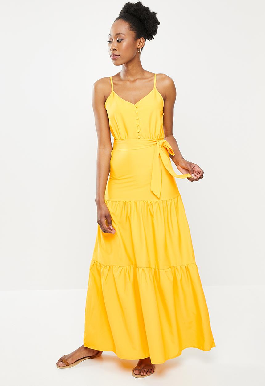 dailyfriday - Tie front maxi dress - yellow