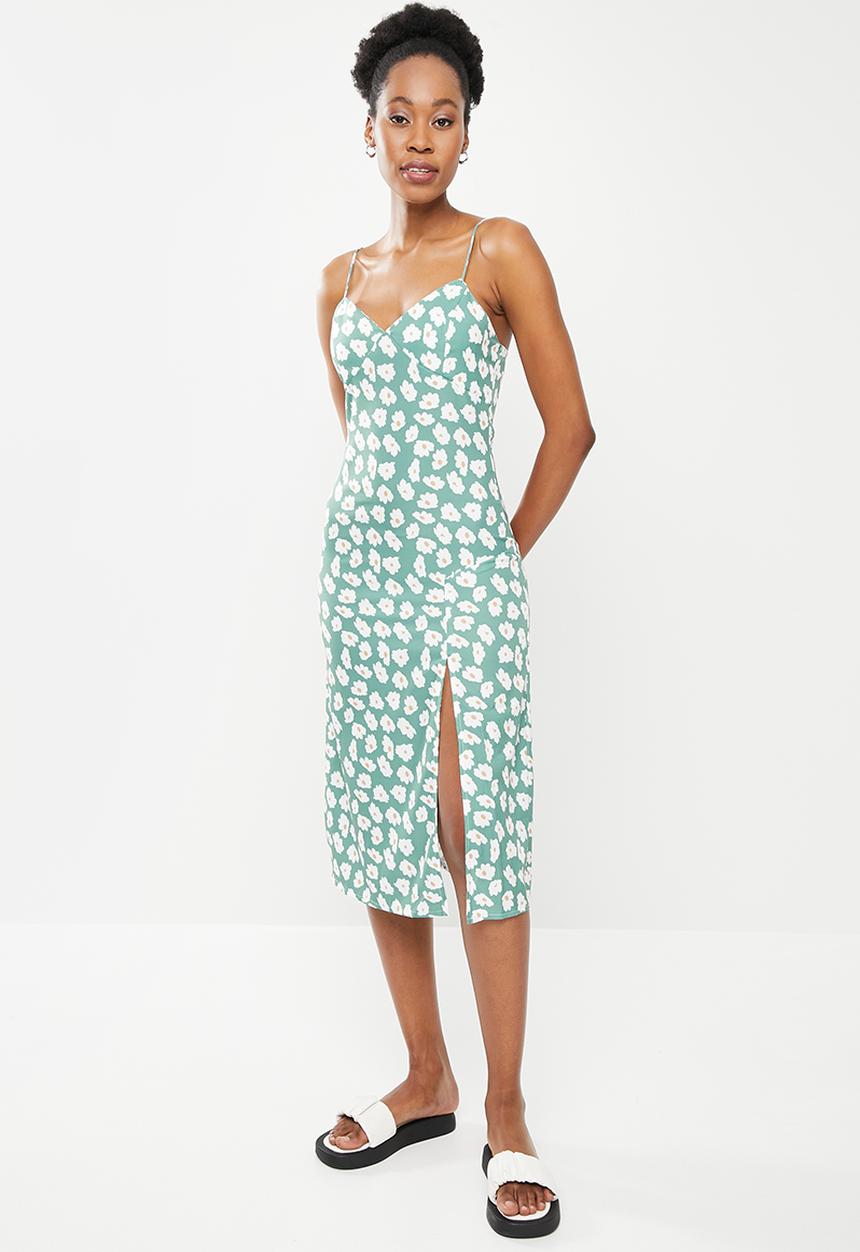 dailyfriday - Strappy midi dress - green 