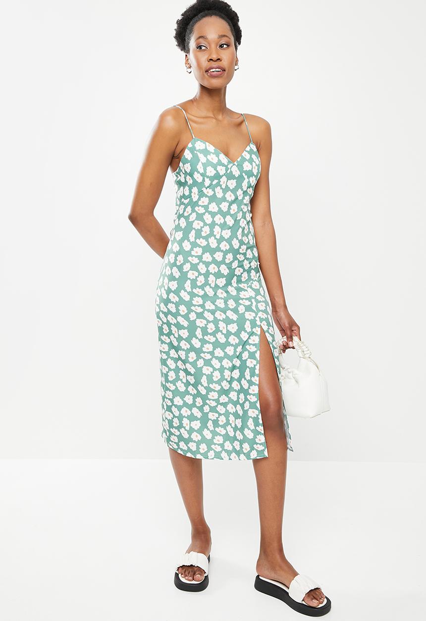 dailyfriday - Strappy midi dress - green 