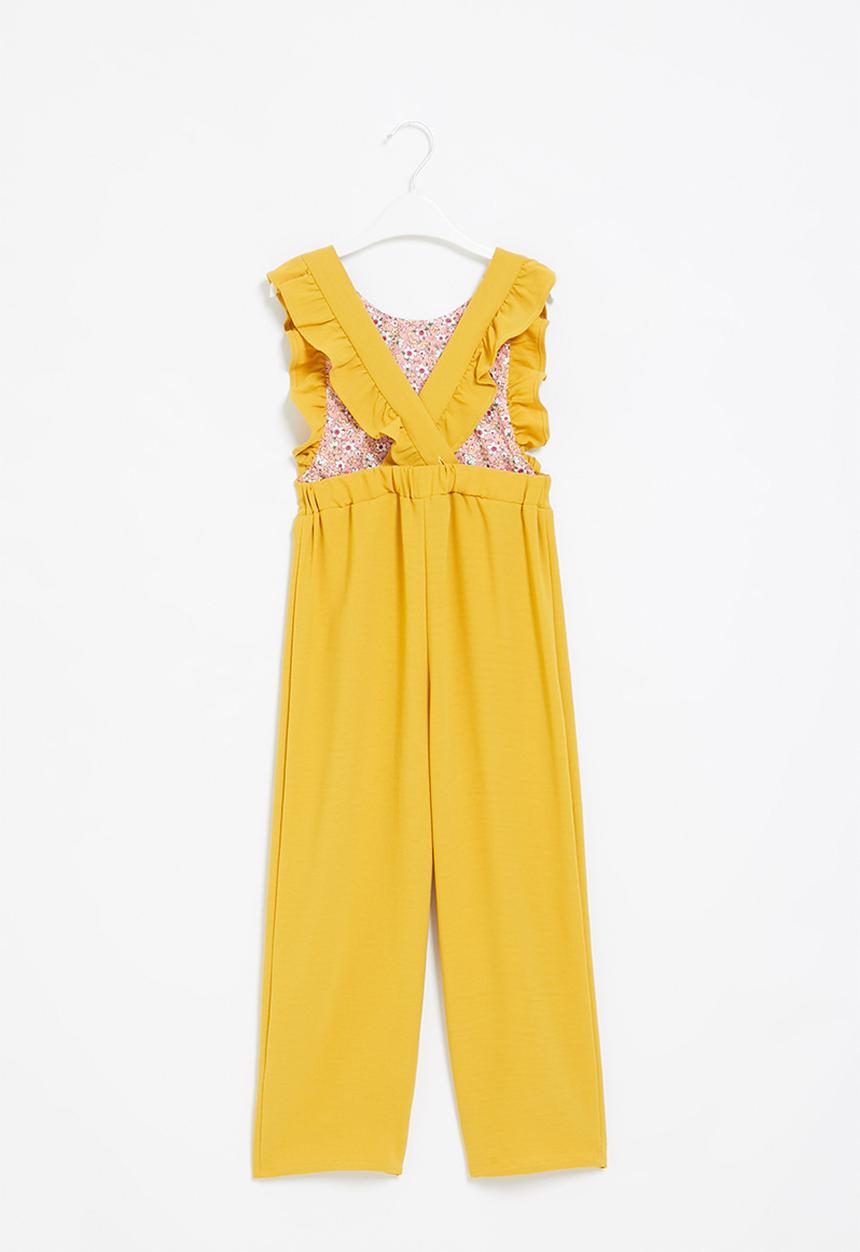 Superbalist Kids - Wide leg dungaree - mustard