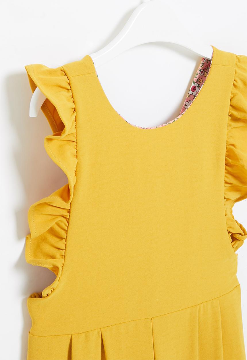 Superbalist Kids - Wide leg dungaree - mustard