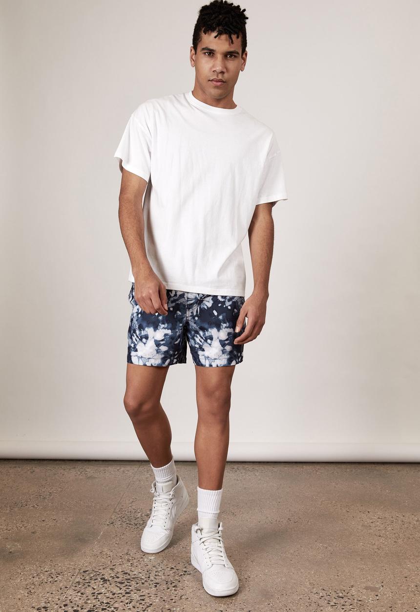 Factorie - Resort short - grey tie dye