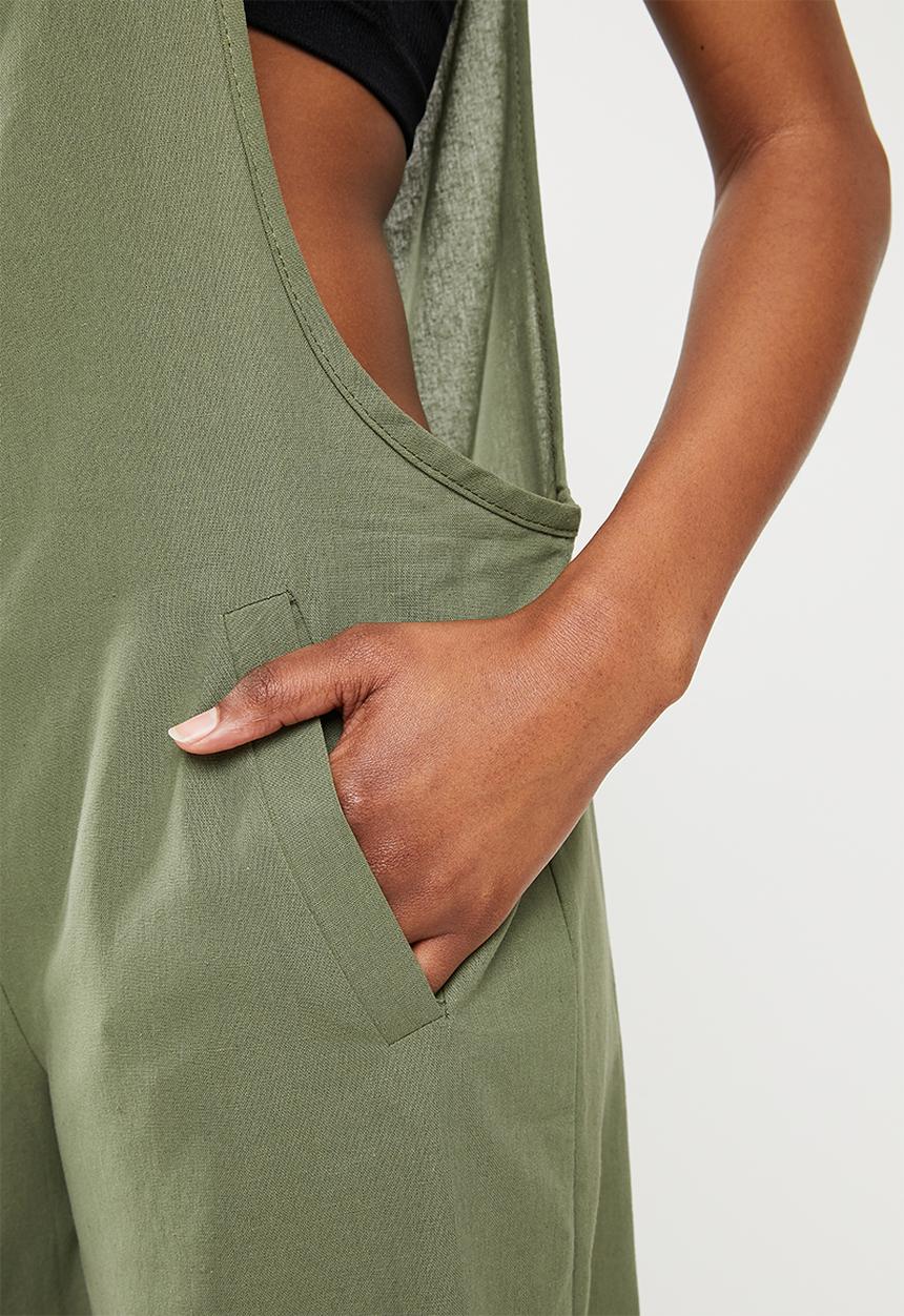 dailyfriday - Wide leg jumpsuit - avacodo green