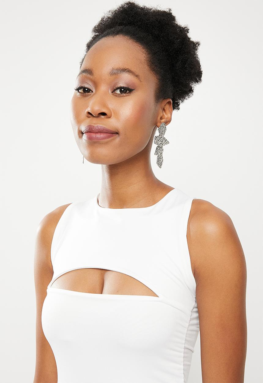 dailyfriday - Cut out sleeveless dress - white