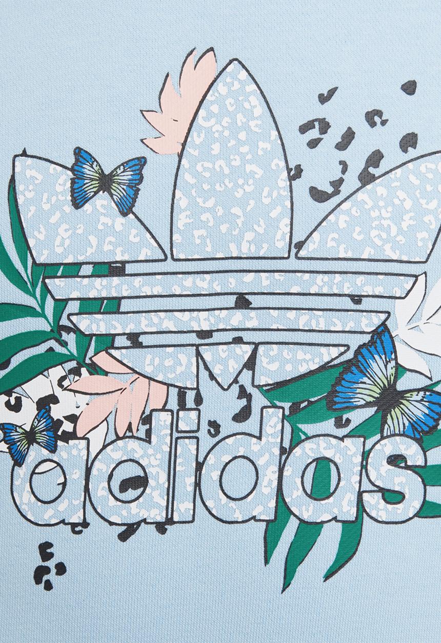 adidas Originals - Crop hoodie - clear sky