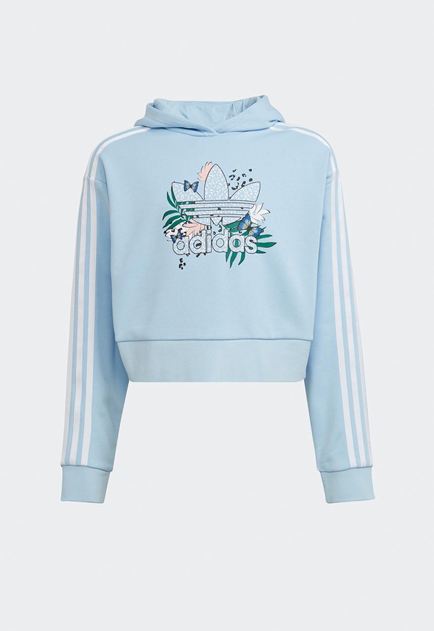 adidas Originals - Crop hoodie - clear sky