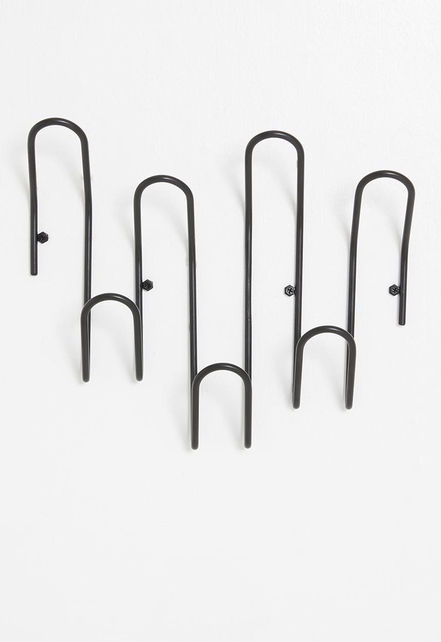 Sixth Floor - Wall mounted iron hooks - matte black