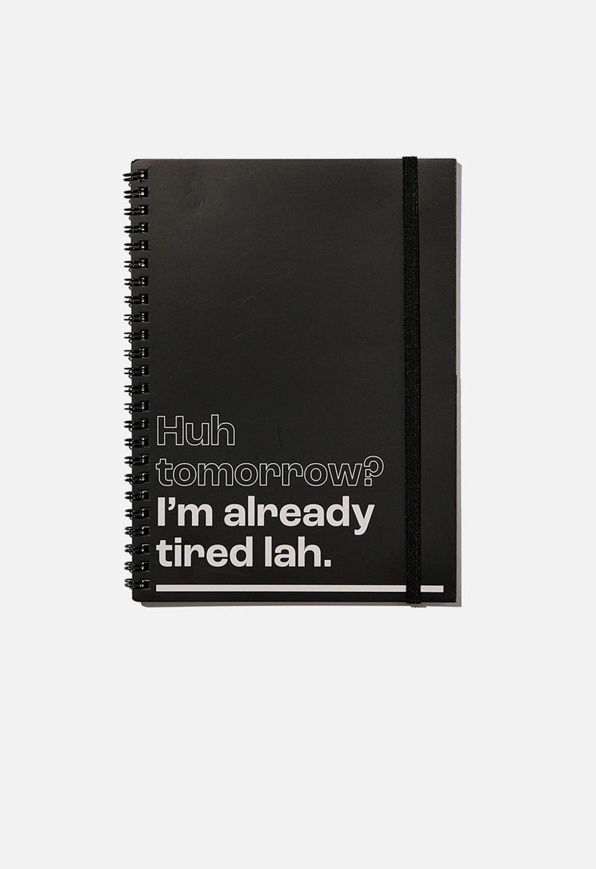 Typo - A5 spinout notebook recycled-rg asia already tired lah black