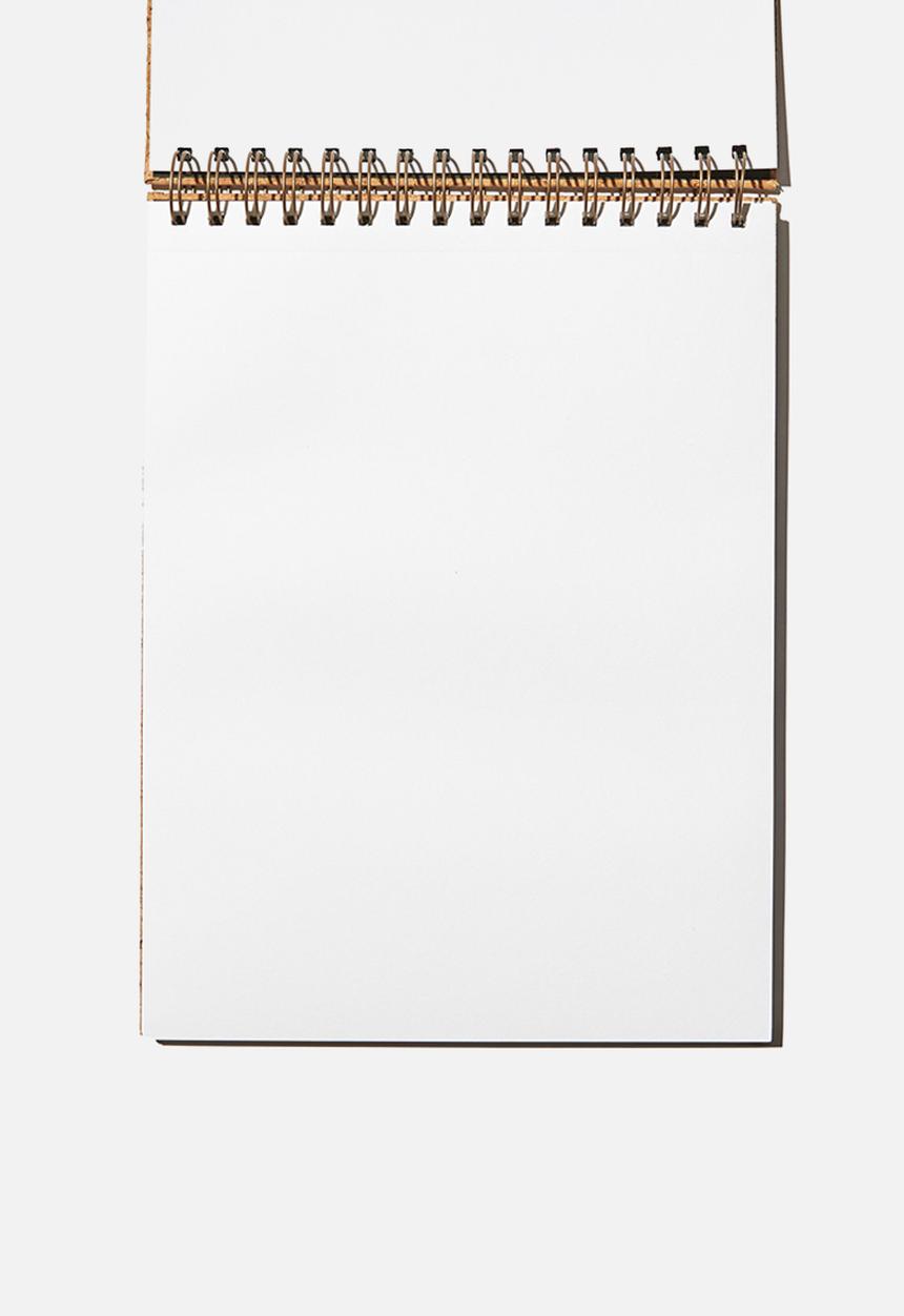 Typo - A4 spiral sketch book - natural cork