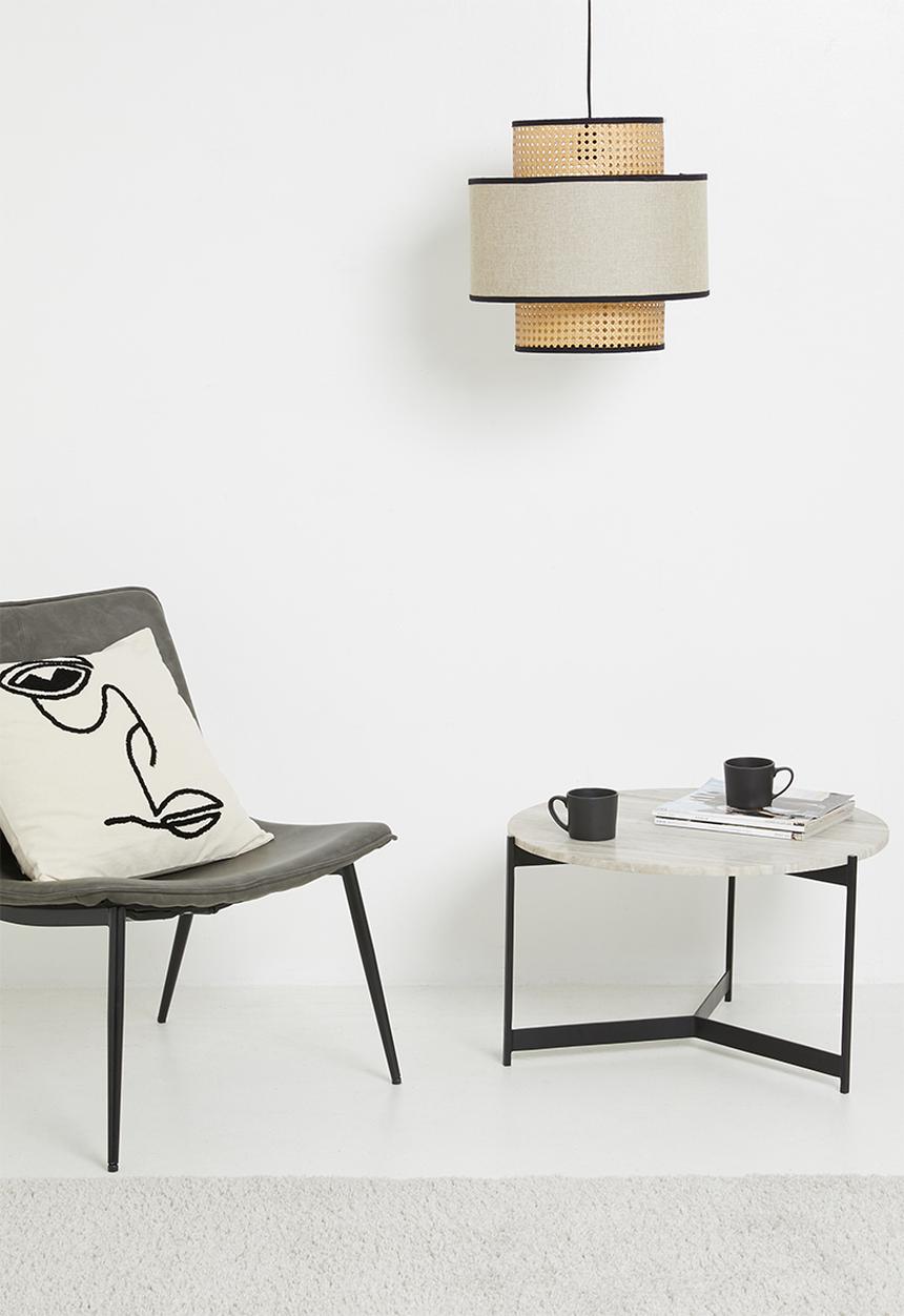 Sixth Floor - Dutch weave & fabric pendant - natural