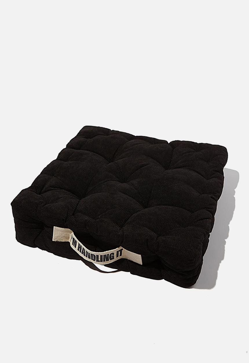 Typo - Floor cushion - black corduroy