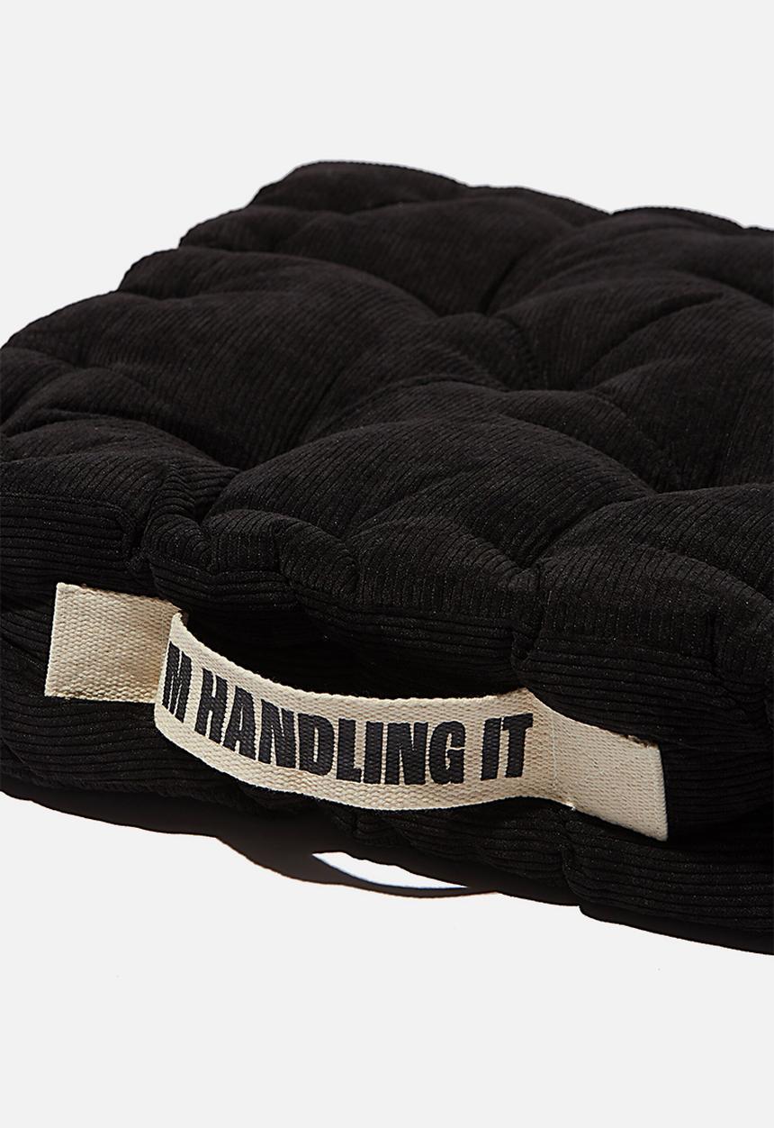 Typo - Floor cushion - black corduroy