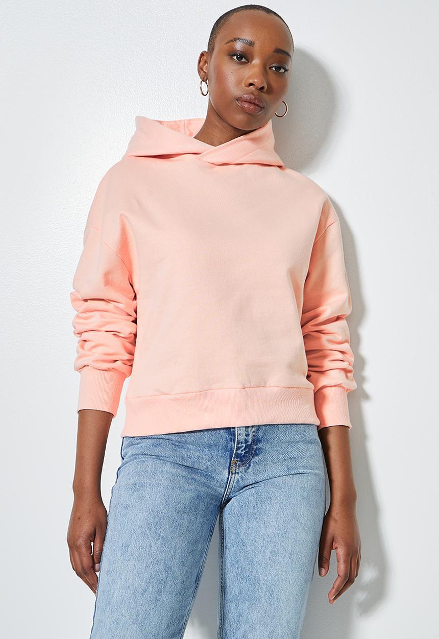 Superbalist - Crop hoodie - peach 