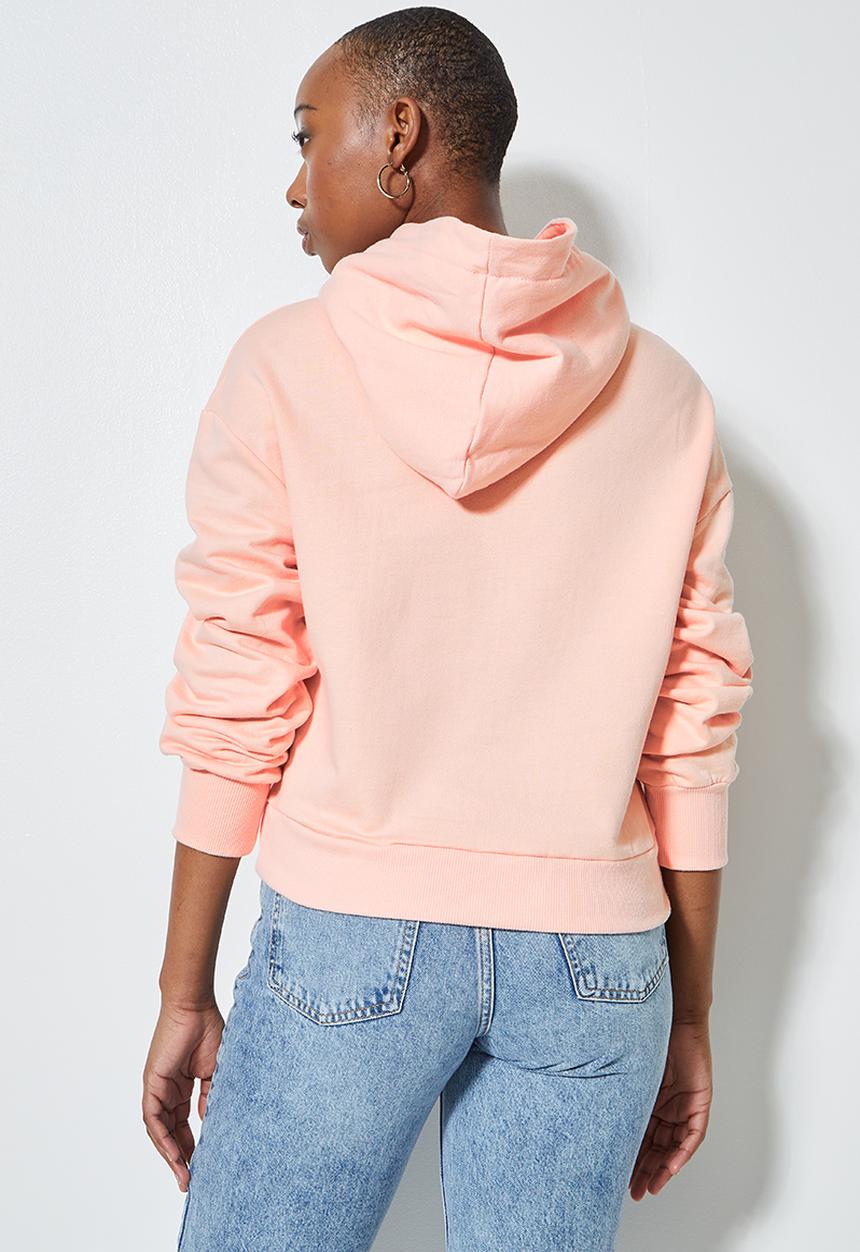 Superbalist - Crop hoodie - peach 