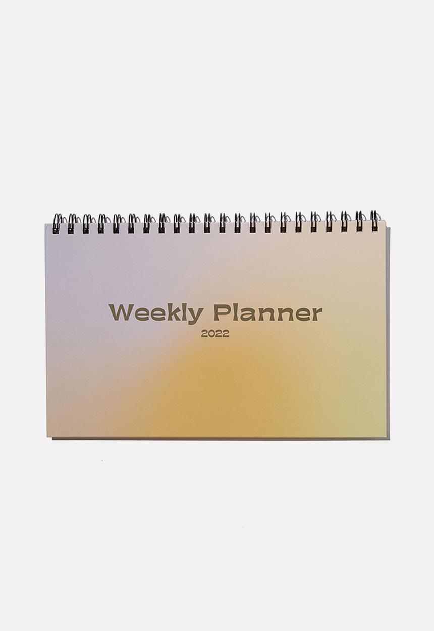 Typo - 2022 wide desk calendar - solarised