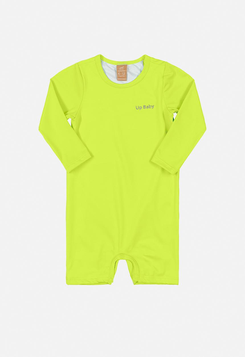 UP Baby - Uv protection swimming romper - neon green
