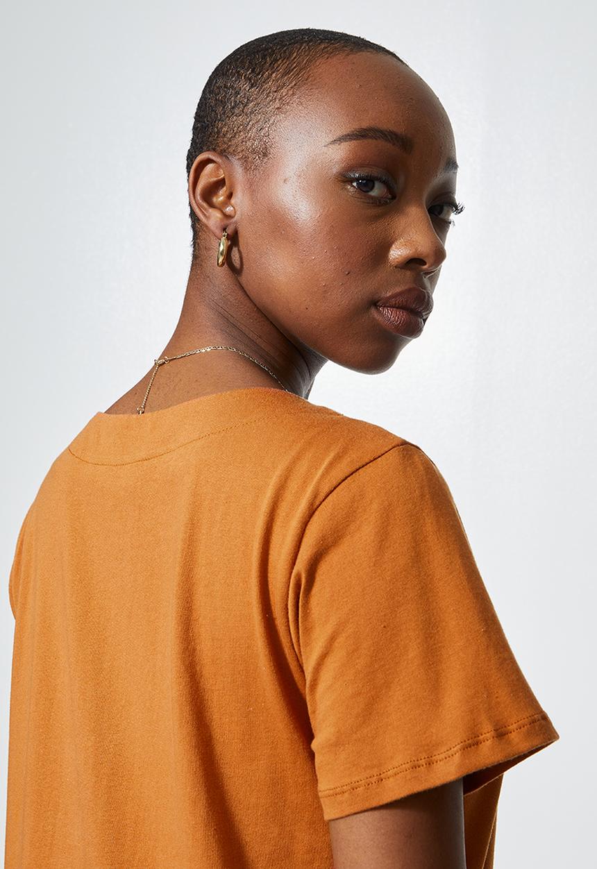 Superbalist - V-neck T-shirt dress - tobacco