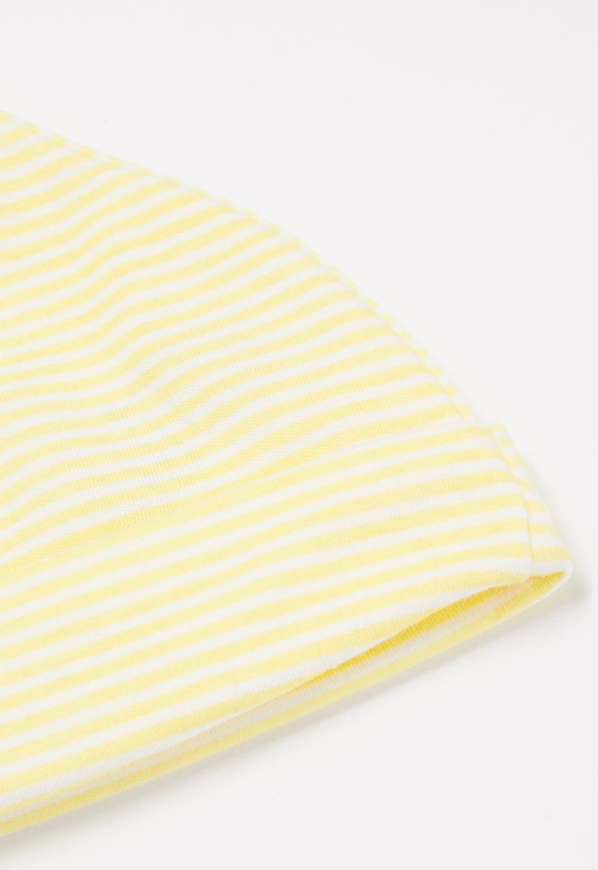 Pop Candy - Baby beanies - yellow & white 