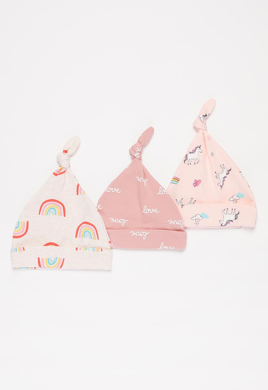 Pop Candy - Rainbow beanies - coral