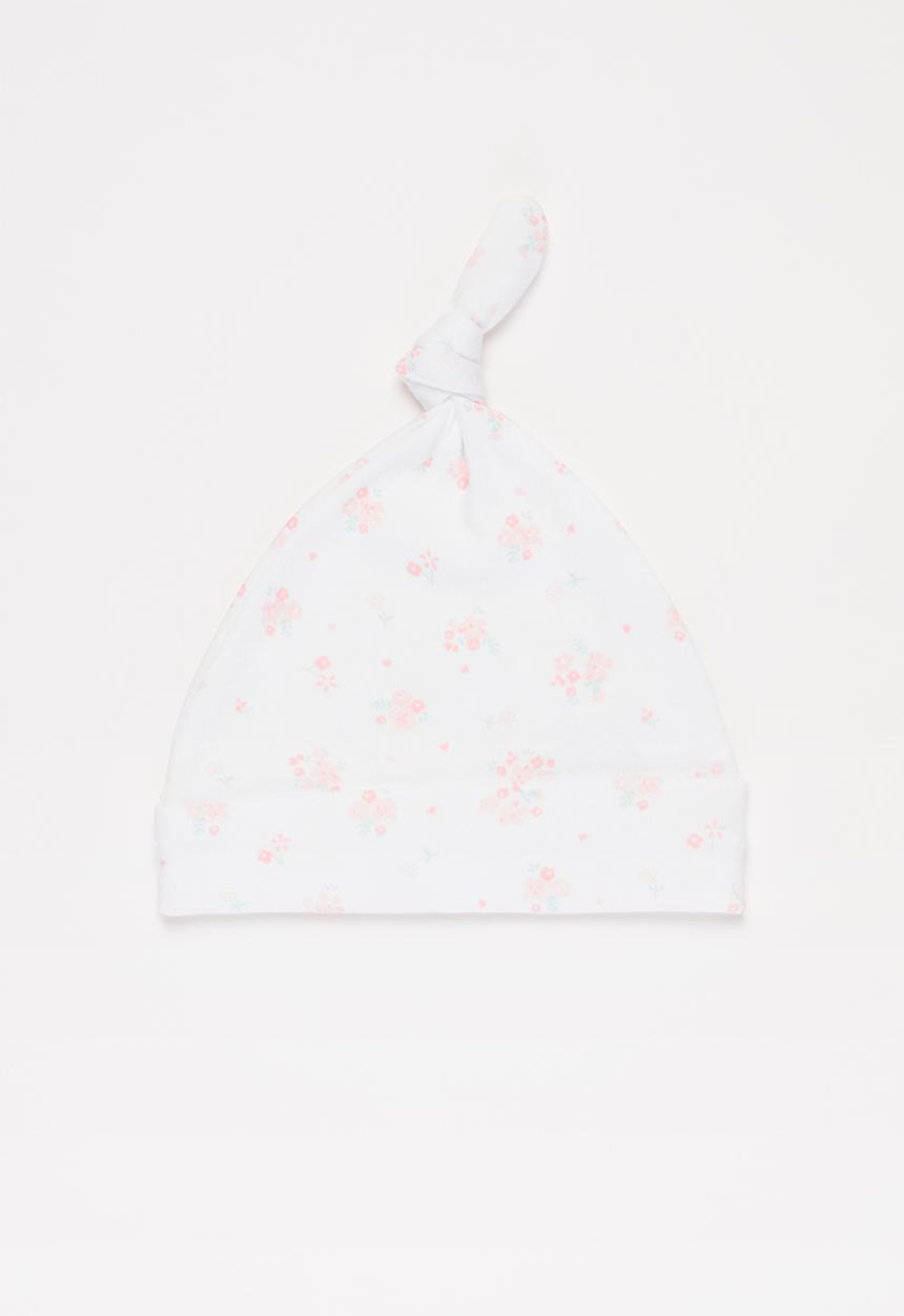 Pop Candy - Happy beanies - pink & white 