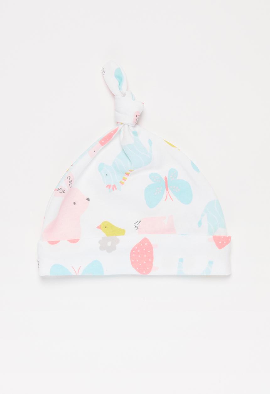 Pop Candy - Happy beanies - pink & white 