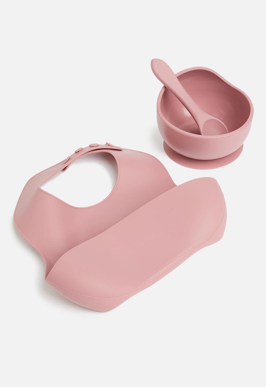 Pop Candy - Silicone bib & bowl - pink