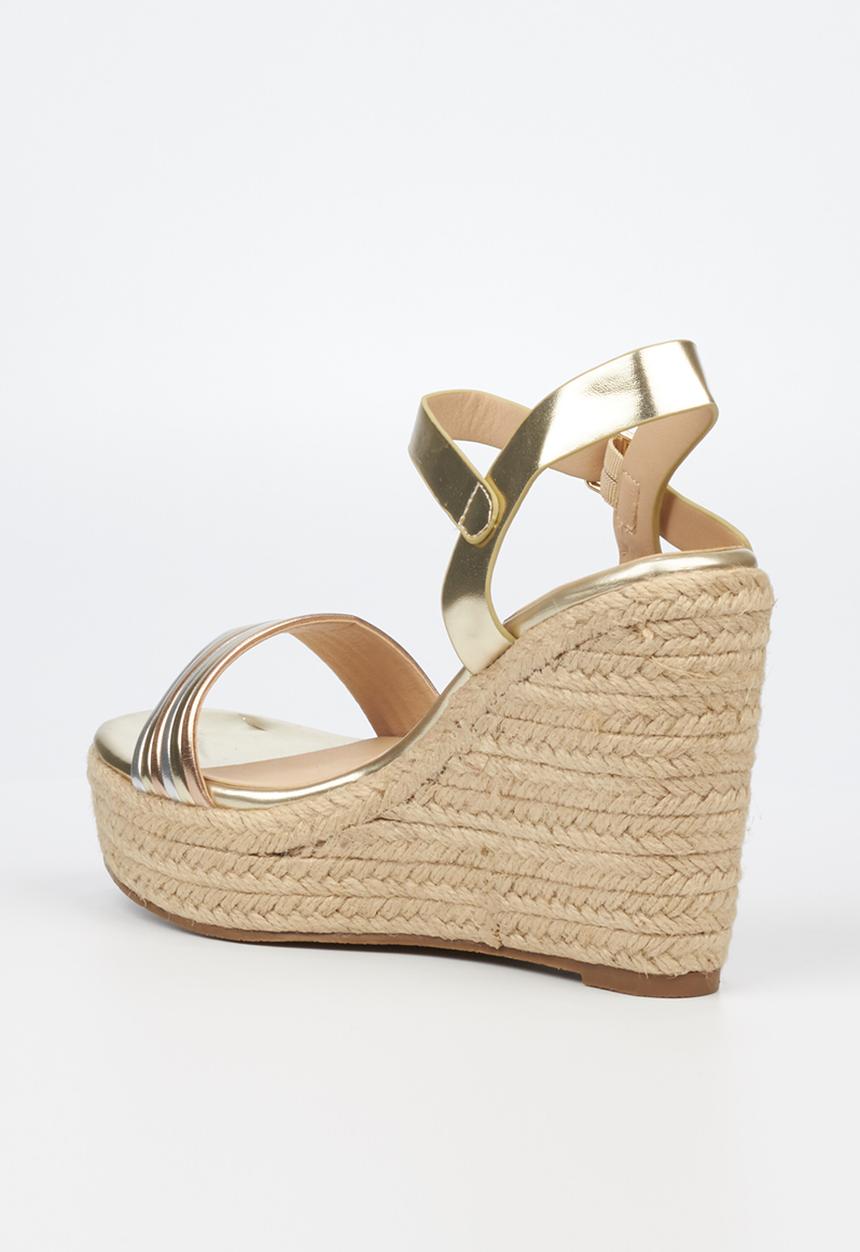 Miss Black - Copper1 espadrille wedge - gold