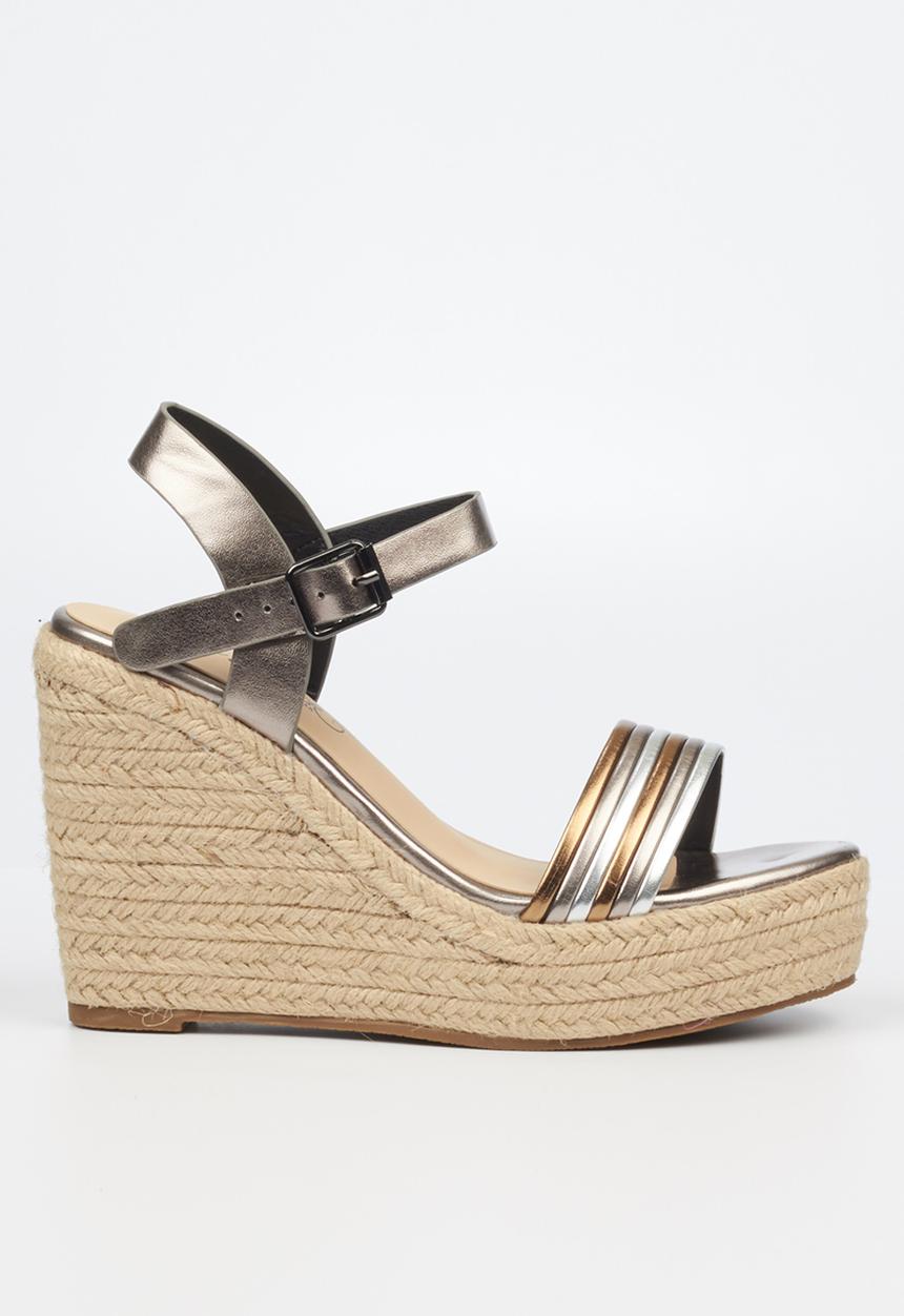 Miss Black - Copper1 espadrille wedge - pewter