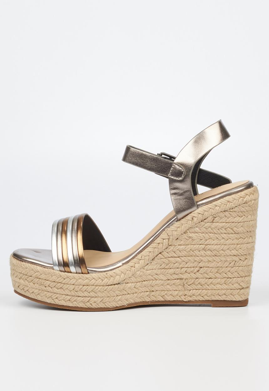 Miss Black - Copper1 espadrille wedge - pewter