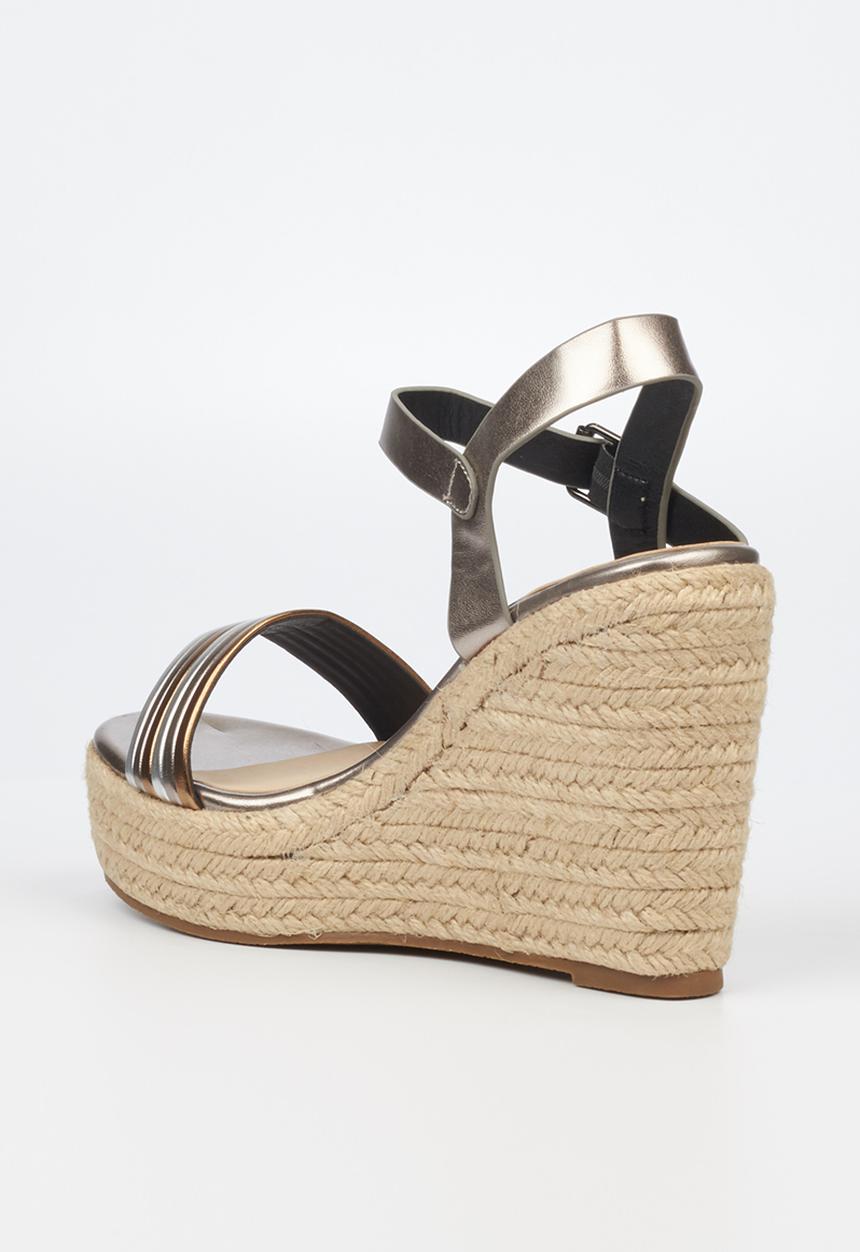 Miss Black - Copper1 espadrille wedge - pewter