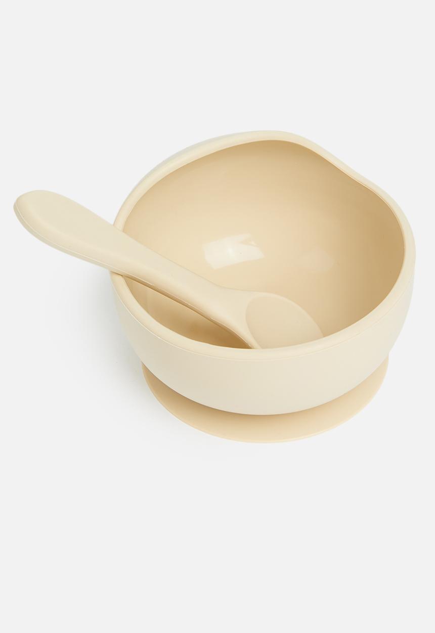 Pop Candy - Silicone bib & bowl - natural