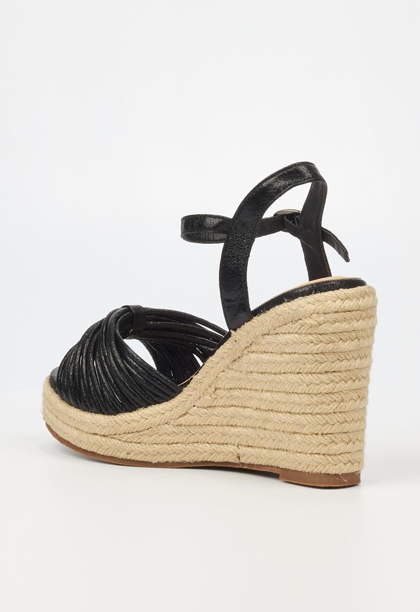 Miss Black - Copper2 espadrille wedge - black