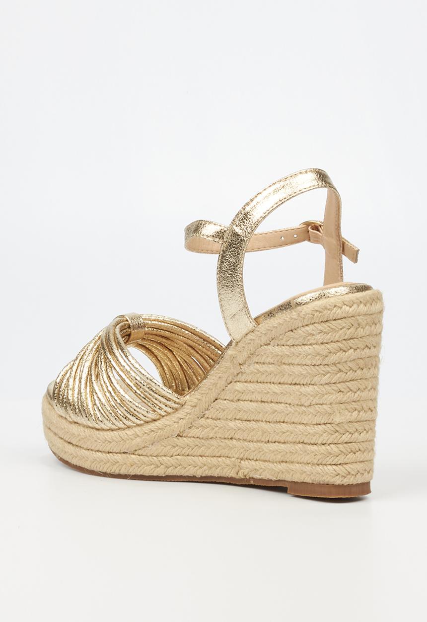 Miss Black - Copper2 espadrille wedge - gold