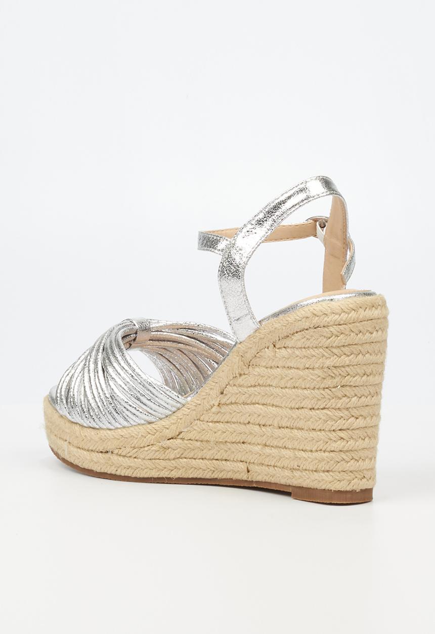 Miss Black - Copper2 espadrille wedge - silver