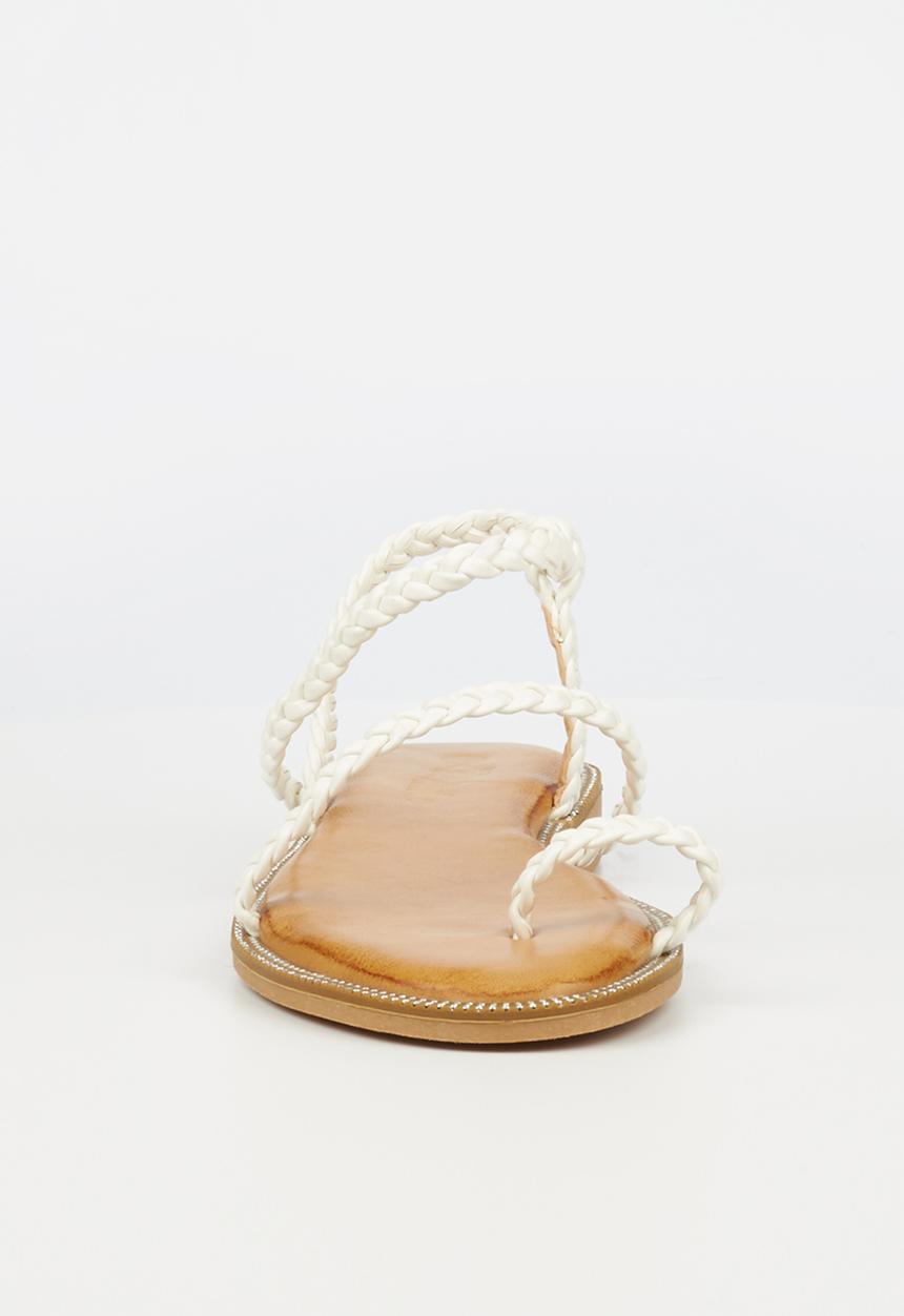 Miss Black - Murano5 sandal - white