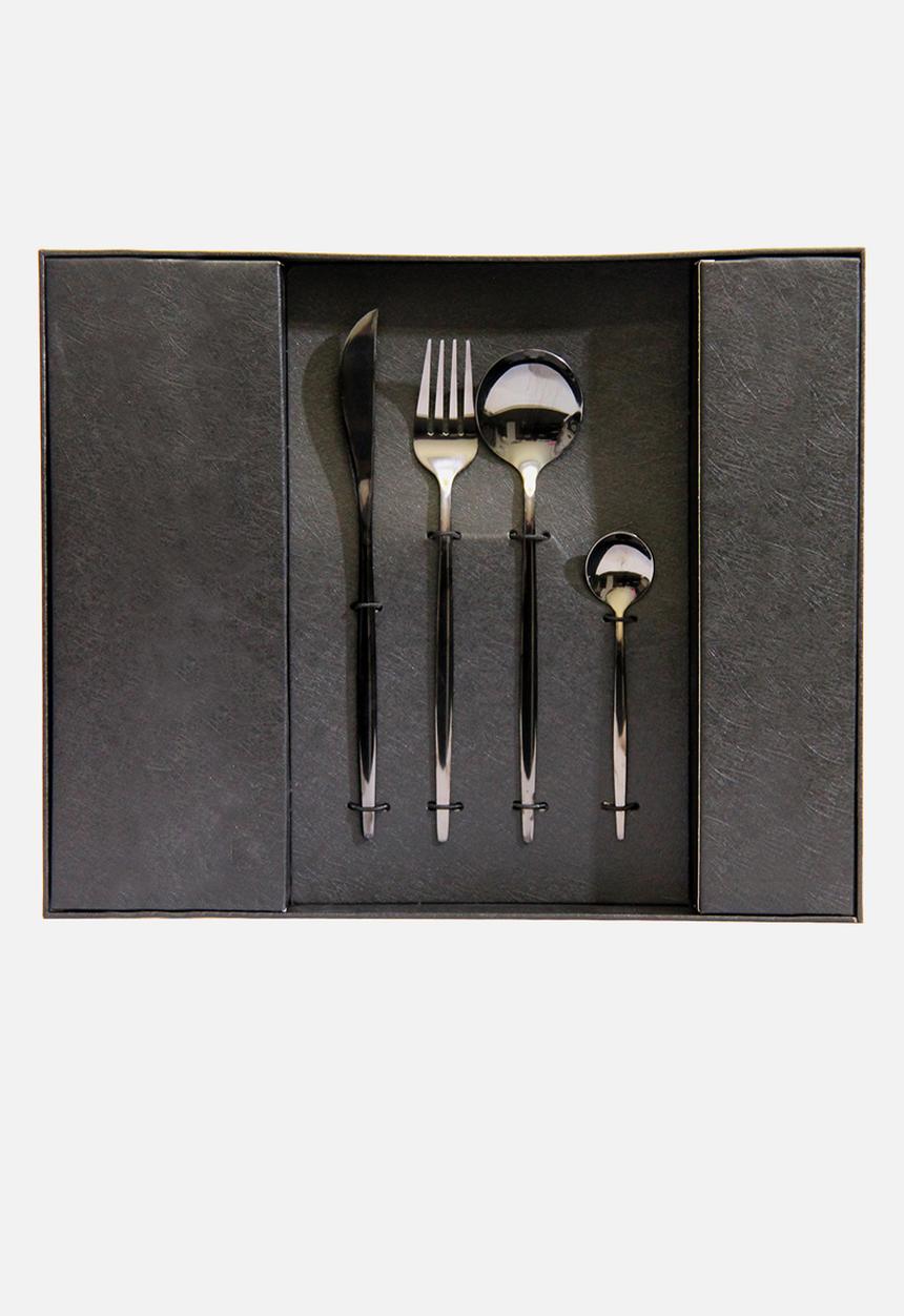 Finery - Sleek 24pc cutlery set - Titanium