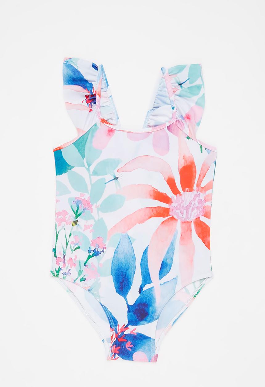 Pop Candy - Girls tropical one piece swimsuit - multi