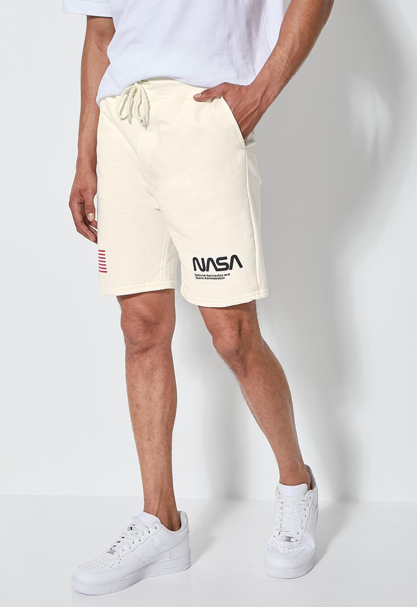 Superbalist - Nasa worm sweat short with elastic waistband - ecru