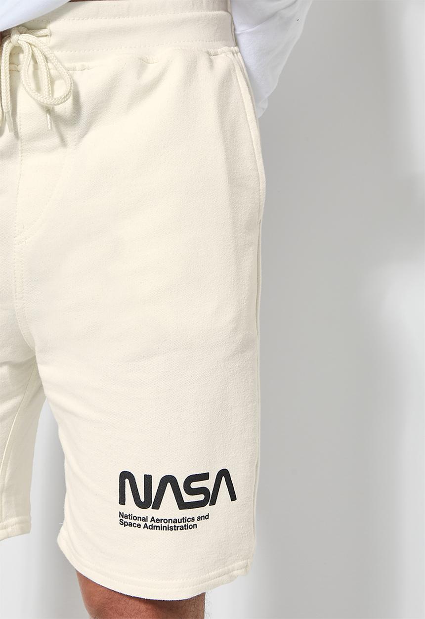 Superbalist - Nasa worm sweat short with elastic waistband - ecru