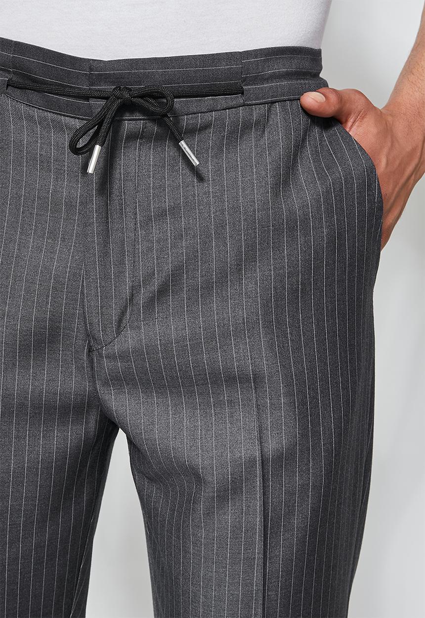 Superbalist - Fashion elastic waistband tapered trouser - grey