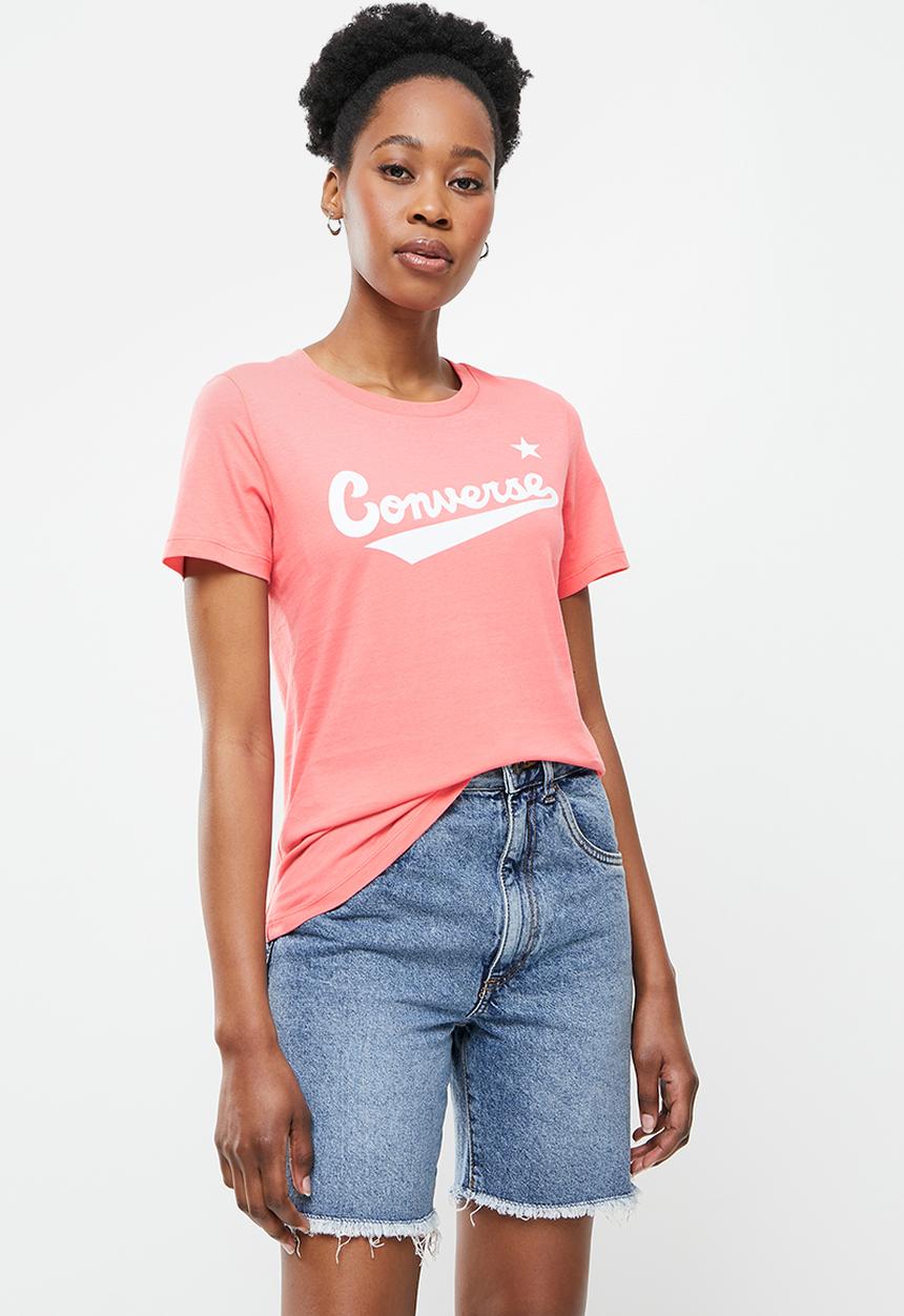 Converse - Center front nova classic tee - pink salt