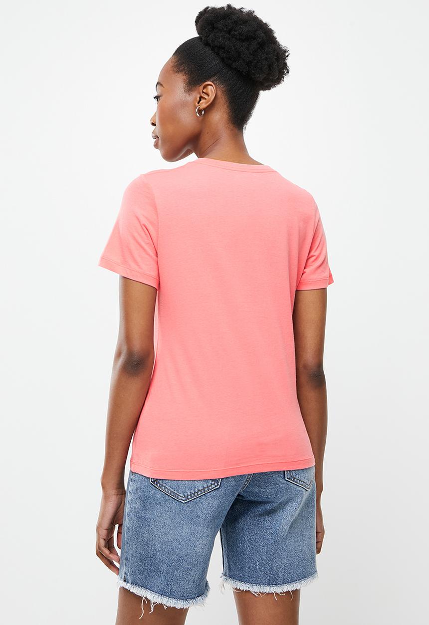 Converse - Center front nova classic tee - pink salt