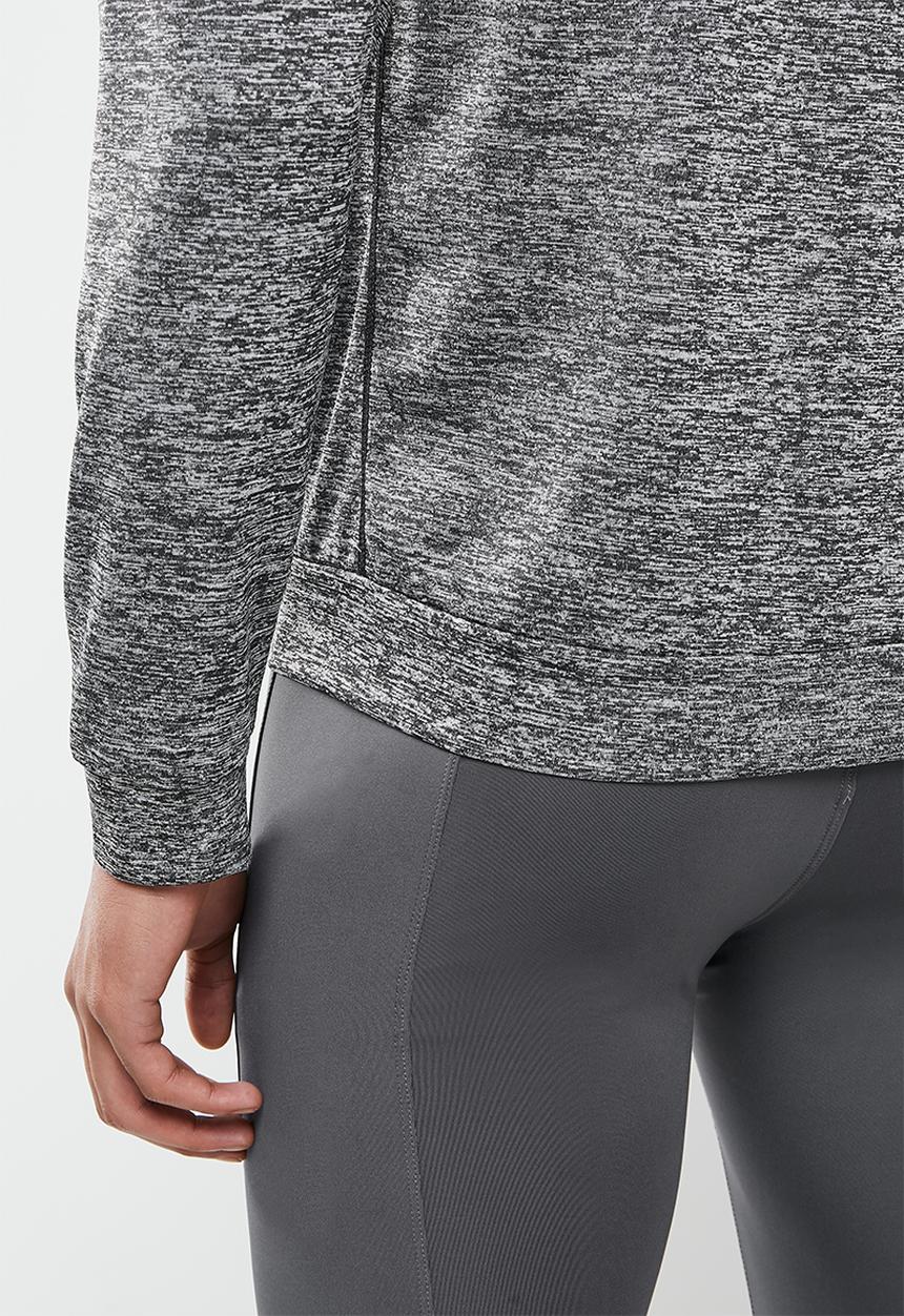 basicthread - Slim fit zip through sport hoodie - dark grey