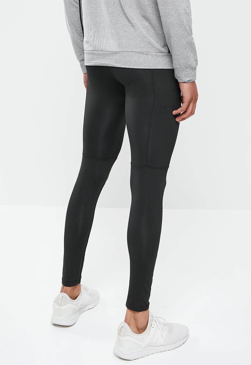 basicthread - Active panel running tights - black
