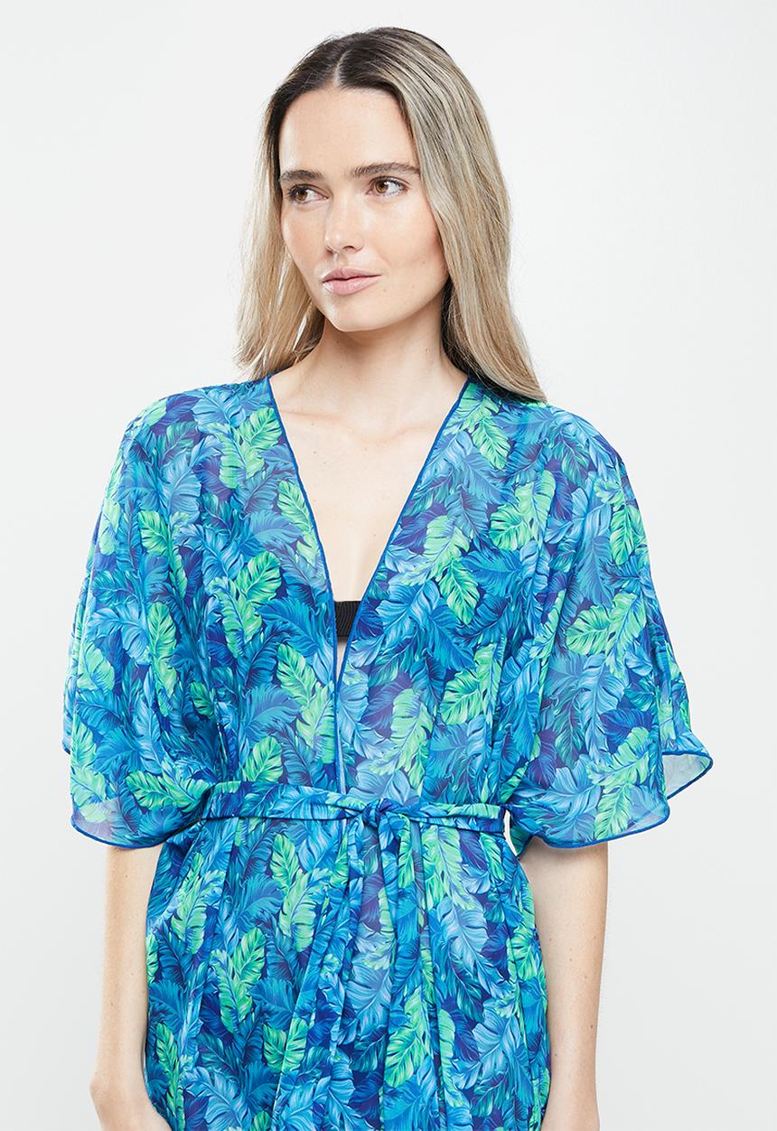 Bacon Bikinis - Kimono - blue & green 