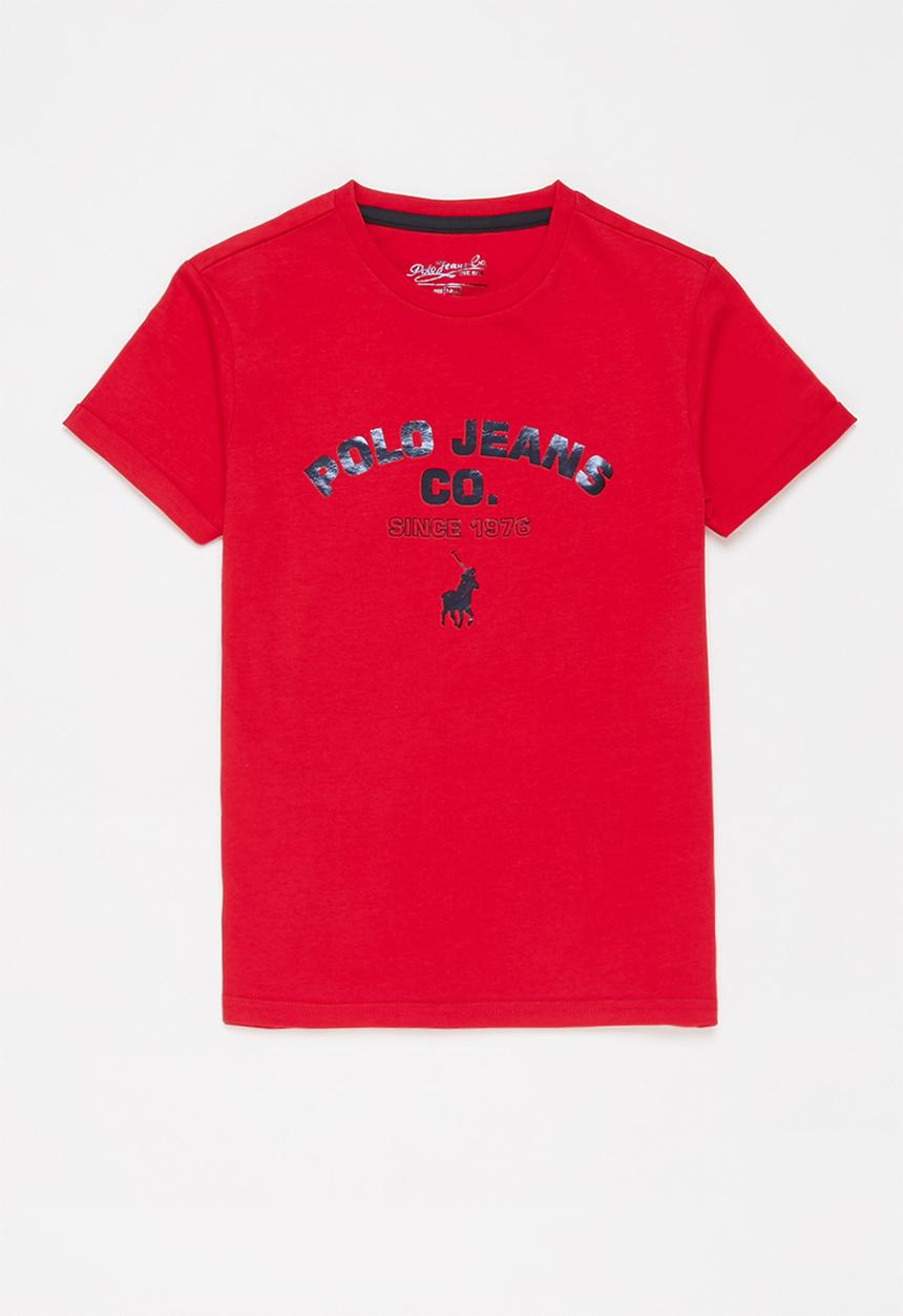 POLO - Girls pjc jade printed tee - red