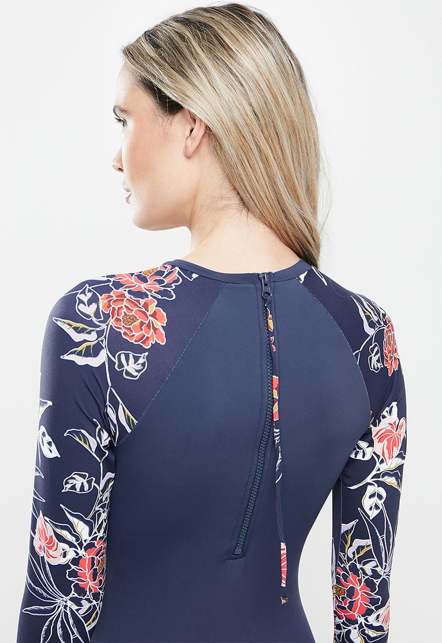 Roxy - Sunset boogie long sleeve onesie - navy 